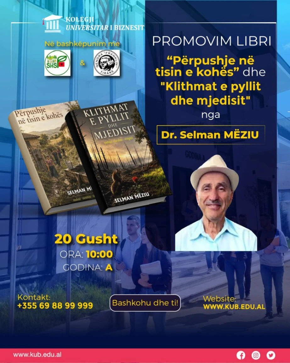 Promovim i dy librave në mjediset e KUB nga Dr. Selman Mëziu