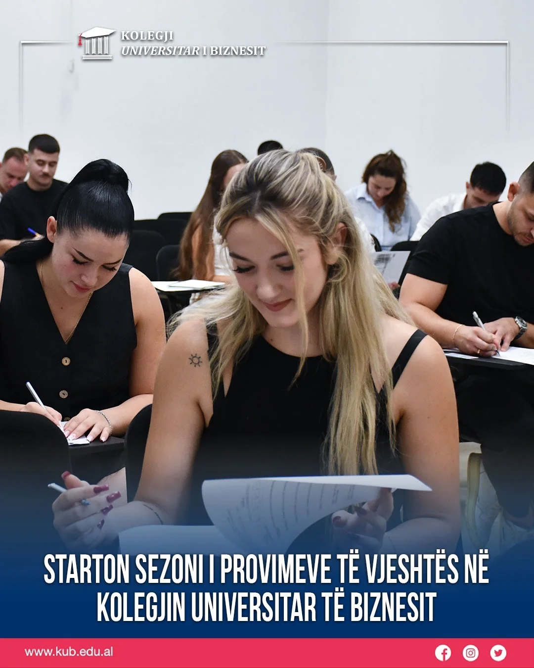 Sezoni i provimeve të Vjeshtës në Kolegjin Universitar të Biznesit