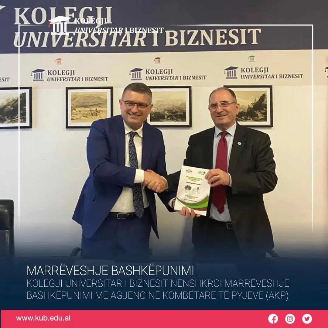 Marrëveshje Bashkëpunimi midis Kolegjit Universitar të Biznesit dhe Agjencisë Kombëtare të Pyjeve (AKP)